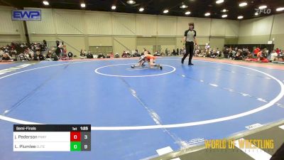 49 lbs Semifinal - Jack Pederson, Funky Singlets vs Lane Plumlee, Oklahoma Elite 9U