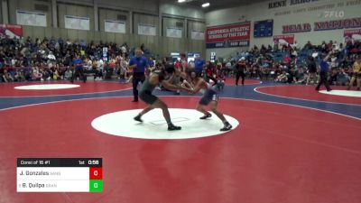 138 lbs Consi Of 16 #1 - Joseph Gonzales, Sanger vs Ben Quilpa, Granite Bay