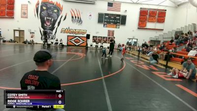 49 lbs Round 3 - Cotey Smith, North Big Horn Rams vs Ridge Rohrer, Powell Wrestling Club