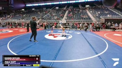 74 lbs 2nd Place Match - Kannin Boylen, Top Of The Rock Wrestling Club vs Paele Rapp, Powell Wrestling Club