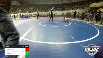 37 lbs Quarterfinal - Jayden Garza, Wesley Wrestling Club vs Tyger Ray, Clinton Youth Wrestling