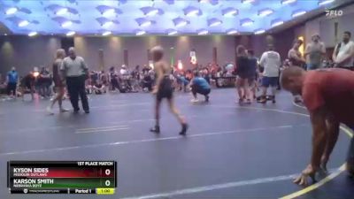 61 lbs 1st Place Match - Karson Smith, Nebraska Boyz vs Kyson Sides, Missouri Outlaws