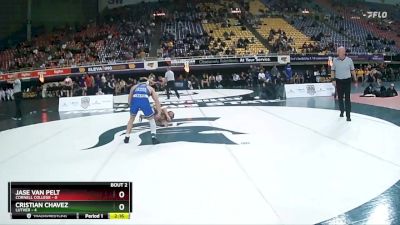 133 lbs Semis (4 Team) - Jase Van Pelt, Cornell College vs Cristian Chavez, Luther