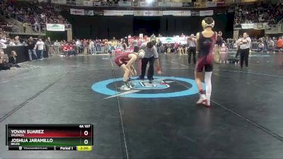 4A 107 lbs Quarterfinal - Joshua Jaramillo, Belen vs Yovan Suarez, Valencia