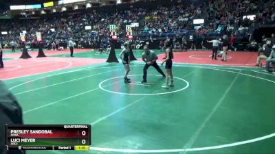 76 lbs Quarterfinal - Presley Sandobal, CPWA vs Luci Meyer, ARC3