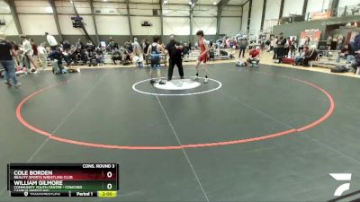 132 lbs Cons. Round 3 - Cole Borden, Reality Sports Wrestling Club vs William Gilmore, Community Youth Center - Concord Campus Wrestling