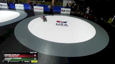 71 lbs Cons. Round 2 - Chance Dumlao, Tracy Wrestling Club vs Jovanni Lozornio, California