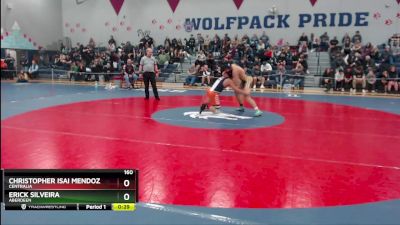 160 lbs Cons. Semi - Erick Silveira, Aberdeen vs Christopher Isai Mendoza-Ponce, Centralia