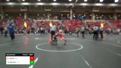 64 lbs Quarterfinal - Kyler Myrick, Team Lightning Wrestling Club vs Hayden Jones, Wamego Wrestling Club