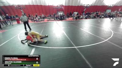 108 lbs Quarterfinal - Owen Floral, Grayslake Youth Wrestling Club vs Weston Alsaker, Wisconsin