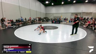 85 lbs Round 2 (6 Team) - Easton Dadiomoff, Tennessee vs Ella Neibert, Indiana