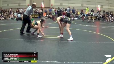 118 lbs Round 1 (4 Team) - Kyla Johnson, Beast Mode WA Pink vs Mary Prescott, Beast Mode WA Green