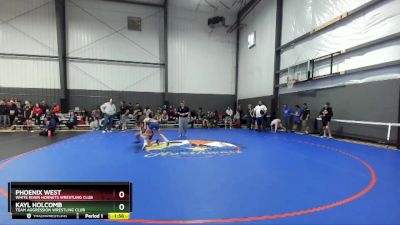 102 lbs Round 2 - Phoenix West, White River Hornets Wrestling Club vs Kayl Holcomb, Team Aggression Wrestling Club