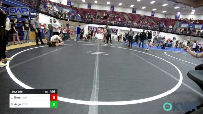 96 lbs Quarterfinal - Jett Greer, Shelton Wrestling Academy vs Brock Argo, D3 Wrestling Cluib