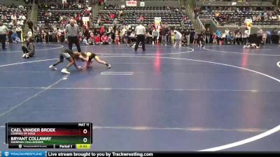 75 lbs Semifinal - Bryant Collaway, Sherman Challengers vs Cael Vander Broek, Legends Of Gold