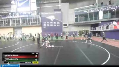 102 lbs Champ. Round 2 - Teegan Allen, CO vs Mathew Prine, IA