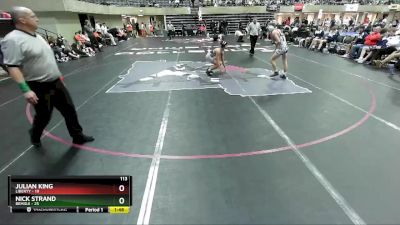 113 lbs Finals (8 Team) - Julian King, Liberty vs Nick Strand, Bemidji