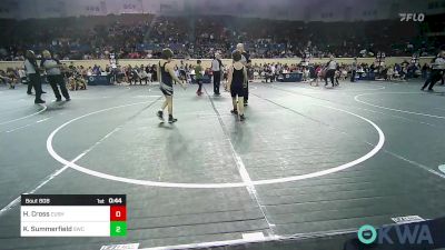 75 lbs Round Of 32 - Hunter Cross, Cushing Tigers vs Karson Summerfield, Salina Wrestling Club