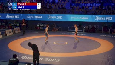 55 kg 1/8 Final - Dzianis Vitaroi, Individual Neutral Athletes vs Zachary Silvis, United States