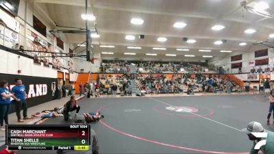 40 lbs Semifinal - Cash Marchant, Greybull Basin Athletic Club vs Titan Shells, Riverton USA Wrestling