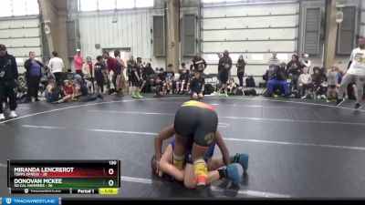 130 lbs Round 3 (6 Team) - Miranda Lencrerot, Terps Xpress vs Donovan Mckee, So Cal Hammers