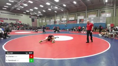 113 lbs Consi Of 16 #1 - Bodie Clarke, Clovis West vs Cesar Sandoval, Victor Valley S