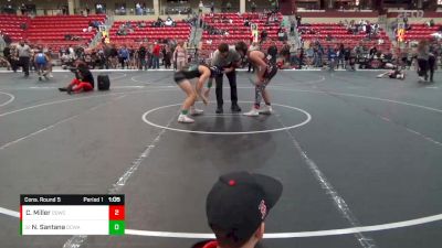 135 lbs Cons. Round 5 - Nathan Santana, Dodge City Wrestling Academy vs Colten Miller, Odessa Optimist Wrestling Club