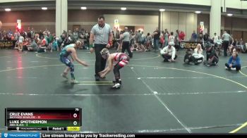 75 lbs Round 3 (4 Team) - Cruz Evans, Backyard Brawlers vs Luke Smothermon, Ares Black