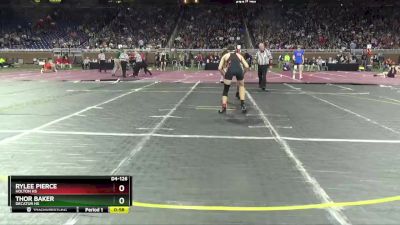 D4-126 lbs Cons. Round 1 - Thor Baker, Decatur HS vs Rylee Pierce, Holton HS