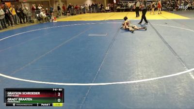 80 lbs Semifinal - Grady Braaten, Minnewaska vs Grayson Schroeder, Pine Island