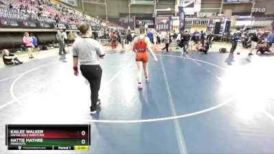 142 lbs Champ. Round 1 - Kailee Walker, Uintah Girls Wrestling vs Hattie Mathre, Minnesota