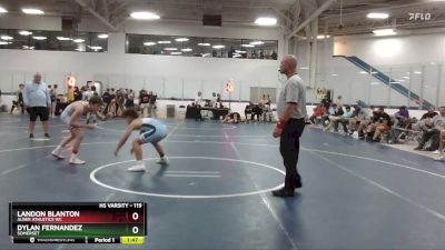 119 lbs Cons. Round 5 - Landon Blanton, Alber Athletics WC vs Dylan Fernandez, Somerset