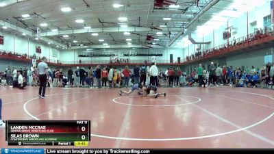 95 lbs Champ. Round 2 - Silas Brown, Contenders Wrestling Academy vs Landen McCrae, Center Grove Wrestling Club