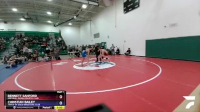 132 lbs Semifinal - Bennett Sanford, Greybull Basin Athletic Club vs Christian Bailey, Touch Of Gold Wrestling Club