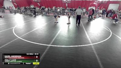 55-61 lbs Round 2 - Hazel Anderson, West Salem Bangor Wrestling vs Molly Laux, Askren Wrestling Academy