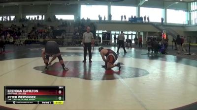 285 lbs Champ. Round 1 - Brendan Hamilton, Keystone College vs Peter Wersinger, The College Of New Jersey