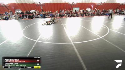 92 lbs 5th Place Match - Alec Brenner, Oregon Youth Wrestling Club vs William Zapf, Alber Athletics Wrestling Club