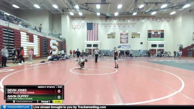 100 lbs Cons. Round 4 - Devin Jones, East Valley Middle School vs Gavin Duffey, Lone Star Middle School