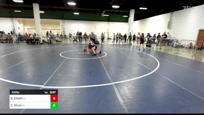 100 lbs Consi Of 8 #2 - Sean Elliott, NJ vs Carson Blum, MI