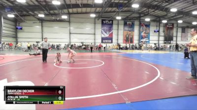 72 lbs Rd# 4- 2:00pm Friday Final Pool - Braylon Decker, Terps XPress vs Collin Smith, PA Blue