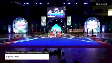 Highland Titans [2020 Sideline Performance Cheer 1 - Junior Varsity - Medium Day 1] 2020 Pop Warner National Cheer & Dance Championship