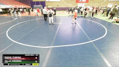 120 lbs Cons. Round 3 - Pallas Andersen, Utah vs Raquel Iturrino, Carrollton Thunder Wrestling