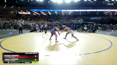 190 3A 5th Place Match - Myron Mendez, Southwest Miami vs Aidan Madden, Ft Pierce Central