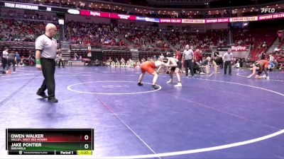 3A-150 lbs Champ. Round 2 - Jake Pontier, Indianola vs Owen Walker, Valley, West Des Moines