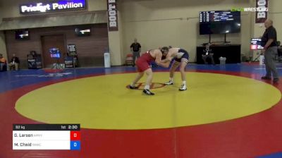 92 kg Con 16 #2 - Gunnar Larson, Army West Point vs Mark Chaid, Tar Heel Wrestling Club