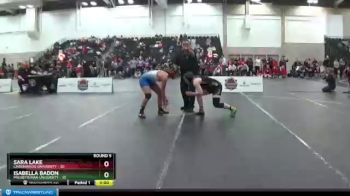 155 lbs Round 5 (12 Team) - Isabella Badon, Presbyterian University vs Sara Lake, Lindenwood University
