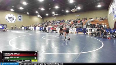 138 lbs Cons. Semi - Nicholas Yamas, Coalinga vs Marcus Ruelas, Shafter