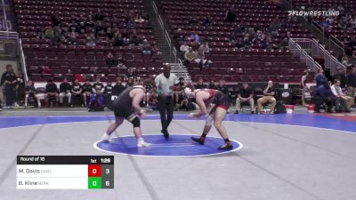 215 lbs Round Of 16 - Micheal Davis, Canton Jr Sr vs Brody Kline, Berks Catholic