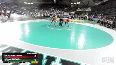 1B/2B 165 Quarterfinal - Bomani Birdwell, Toledo vs Brody Schillinger, Davenport