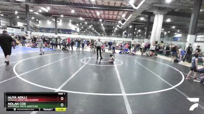 53 lbs Cons. Round 2 - Nolan Cox, Smithfield Youth Wrestling vs Aliya Adilli, Scanlan Wrestling Academy